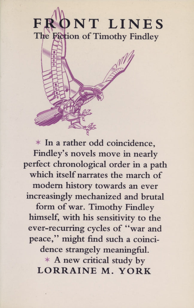 Front Lines: The Fiction of Timothy Findley - ECW Press
