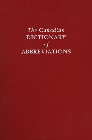 The Canadian Dictionary of Abbreviations - ECW Press
