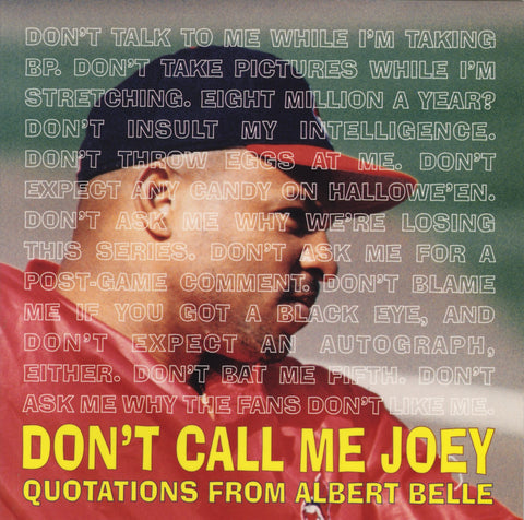Don't Call Me Joey: The Wit and Wisdom of Albert "Joey" Belle - ECW Press
